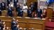 Abgeordnete der Regierungspartei Nea Dimokratia applaudieren Ministerpräsident Kyriakos Mitsotakis Abgeordnete der Regierungspartei Nea Dimokratia applaudieren Ministerpräsident Kyriakos Mitsotakis