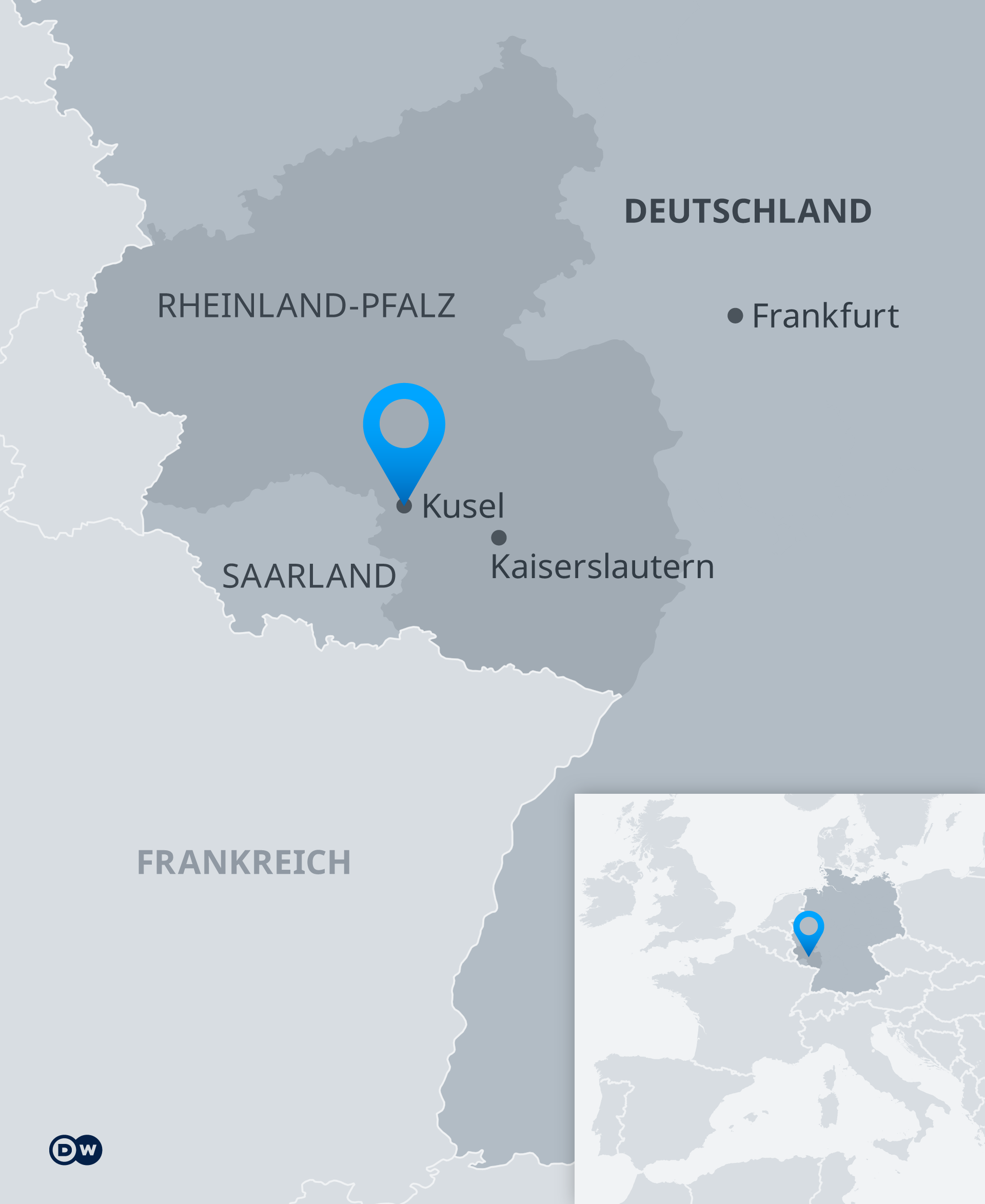 Karte Kusel Deutschland DE