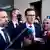 Premier Mateusz Morawiecki i lider hiszpańskiej partii Vox Santiago Abascal po szczycie konserwatywnych liderów w Madrycie