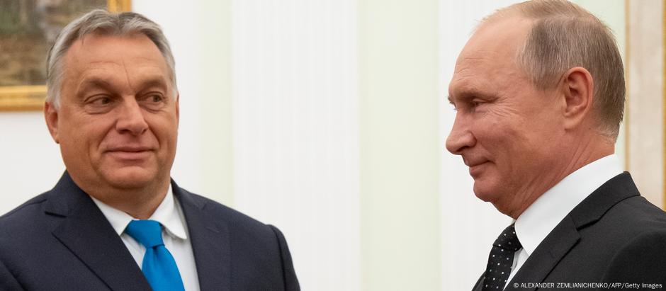 A Hungria, de Viktor Orbán, é o único país da UE que ainda mantém relações amistosas com a Rússia, presidida por Vladimir Putin