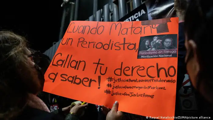 Protestas por los asesinatos de periodistas en Tijuana, México. (Enero de 2022).