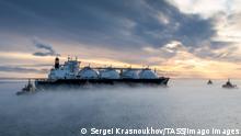 SAKHALIN REGION, RUSSIA - JANUARY 2, 2022: The Dream LNG tanker is pictured by a quay of a liquefied natural gas plant in the village of Prigorodnoye. Sergei Krasnoukhov/TASS PUBLICATIONxINxGERxAUTxONLY TS11DEC6 