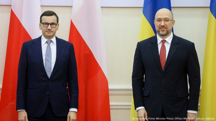 Ukraine | Treffen Denys Schmyhal mit Mateusz Morawiecki in Kiew Ukraine | Treffen Denys Schmyhal mit Mateusz Morawiecki in Kiew