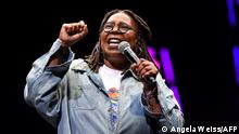 (FILES) In this file photo taken on June 26, 2019, US actress Whoopi Goldberg performs onstage during the opening ceremony of WorldPride 2019 at Barclays Center in the Brooklyn borough of New York. - Goldberg has apologized after she was criticized for saying that the Nazi genocide of six million Jews was not about race. The Oscar-winning TV personality said on the ABC's The View that the Holocaust involved two white groups of people. On today's show, I said the Holocaust 'is not about race, but about man's inhumanity to man'. I should have said it is about both, Goldberg wrote on Twitter late on January 31, 2022. (Photo by ANGELA WEISS / AFP)