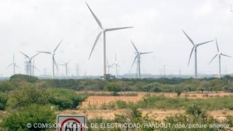 Central eólica en México.