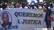 Die Zivilgesellschaft tritt im Fall Max Love für Gerechtigkeit ein, Quelimane, Mosambik.
03.02.2022, Quelimane, Mosambik, Max Love' Familie kämpft um Entschädigung