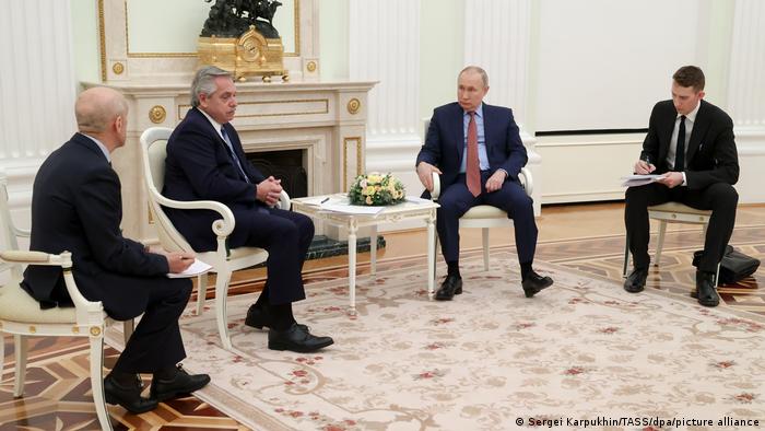 Russland | Treffen Alberto Fernandez und Wladimir Putin in Moskau