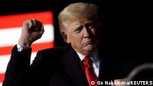 Former U.S. President Donald Trump gestures as he speaks during a rally, in Conroe, Texas, U.S., January 29, 2022. REUTERS/Go Nakamura?
