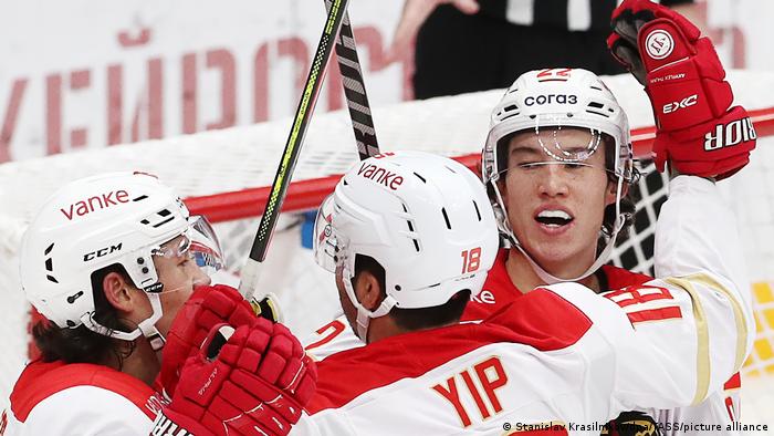 Kontinental Hockey League: Spartak Moskau vs Kunlun Red Star Kontinental Hockey League: Spartak Moskau vs Kunlun Red Star