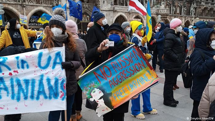 Акция в поддержку Украины в Дрездене