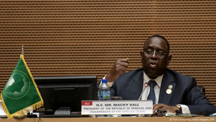 Senegal President, Macky Sall, the new chairperson of the African Union (AU) takes questions from the media