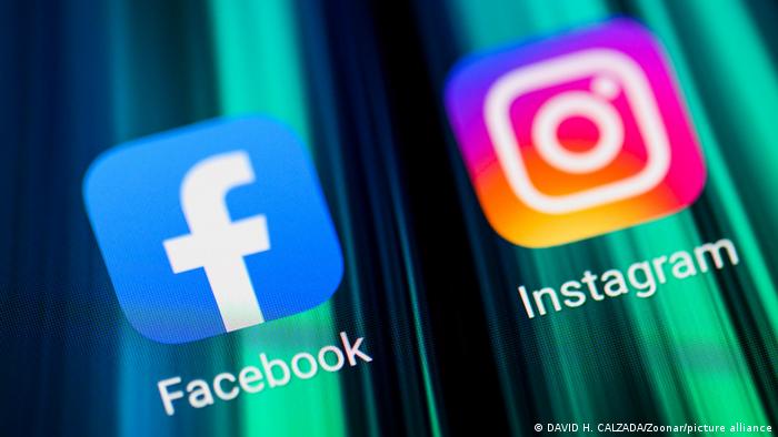 Логотипы соцсетей Facebook и Instagram