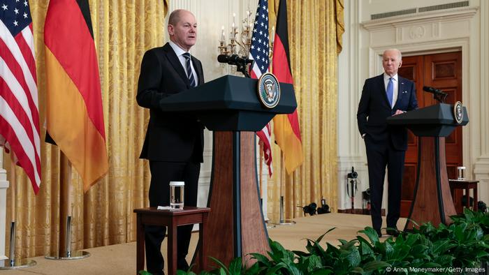 USA Deutschland | Washington | Biden und Scholz bei der Pressekonferenz
