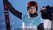 08.02.2022
BEIJING, CHINA - FEBRUARY 8 : Eileen Gu wins the gold medal during the Olympic Games 2022, Women's Freeski Big Air on February 8, 2022 in Zhangjiakou China. (Photo by Christophe Pallot/Agence Zoom/Getty Images)