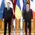 Президент Франции Эмманюэль Макрон и президент Украины Владимир Зеленский  на пресс-конференции после переговоров в Киеве, 8 февраля 2022 года