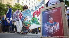 BUENOS AIRES, ARGENTINA - FEBRUARY 08: Thousands take part in a protest against the government's agreement with International Monetary Fund (IMF) for the debt of more than 44 billion dollars, in Buenos Aires, Argentina on February 08, 2022. Muhammed Emin Canik / Anadolu Agency