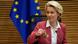 European Commission President Ursula von der Leyen rings a bell European Commission President Ursula von der Leyen rings a bell