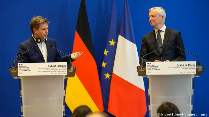德国经济部长哈贝克和法国经济财政部长勒梅尔。（资料图片）
