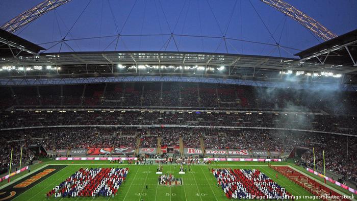 Pre-match entertainment at Wembley before Tampa Bay Buccaneers vs Chigago Bears.