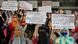 Women in Kolkata protest the hijab ban Women in Kolkata protest the hijab ban