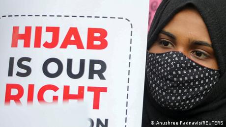 Indien | Protest der Muslim Students Federation MSF gegen das jüngste Hijab-Verbot