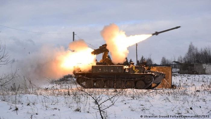 A Strela-10 anti-aircraft missile during drills in Volyn Region, Ukraine