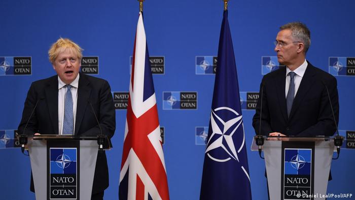 Belgien NATO l PK mit UK Primeminister Johnson und Nato-Generalsekretär Stoltenberg