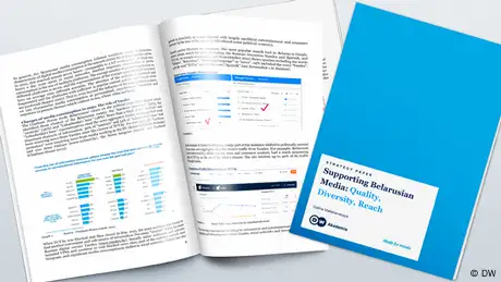 DW Akademie, Publikation, Strategiepapier Belarus, Mockup
