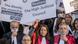 Judges and lawyers holding up signs outside the Palace of Justice to protest President of Tunisia, Kais Saied's decision to dissolve the Supreme Judicial Council Judges and lawyers holding up signs outside the Palace of Justice to protest President of Tunisia, Kais Saied's decision to dissolve the Supreme Judicial Council