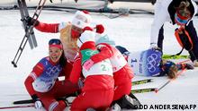 Российские лыжницы впервые за 16 лет выиграли олимпийскую эстафету