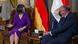 German Foreign Minister Annalena Baerbock seated beside Egyptian Foreign Minister Sameh Shoukry in Cairo German Foreign Minister Annalena Baerbock seated beside Egyptian Foreign Minister Sameh Shoukry in Cairo