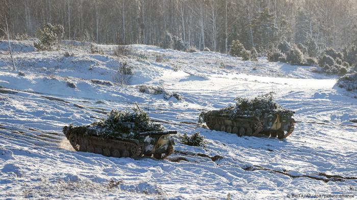 Two tanks in the snow