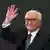 German President Frank-Walter Steinmeier waves after his reelection