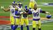 Aaron Donald #99 of the Los Angeles Rams reacts following a fourth down stop during the fourth quarter of Super Bowl LVI Aaron Donald #99 of the Los Angeles Rams reacts following a fourth down stop during the fourth quarter of Super Bowl LVI
