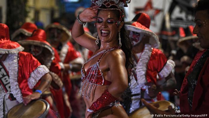  Dancer at the Llamadas parade in Montevideo, Uruguay. 12.2.2022