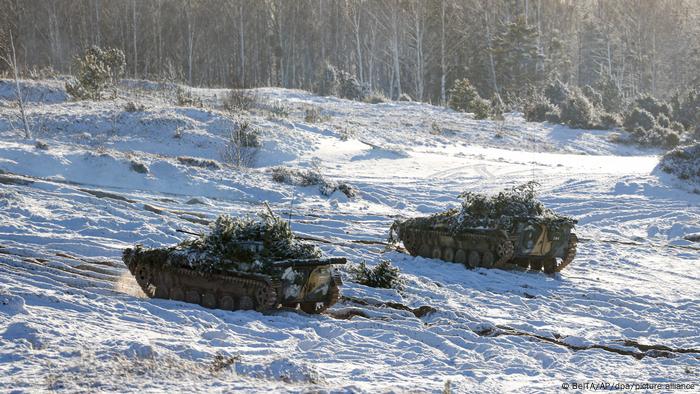 Российская военная техника во время учений в Беларуси, 12.02.2022