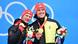Francesco Friedrich und Thorsten Margis zeigen ihre Goldmedaille im Zweierbob Francesco Friedrich und Thorsten Margis zeigen ihre Goldmedaille im Zweierbob