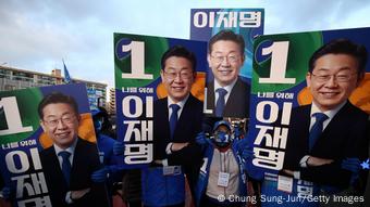 Südkorea Wahlkampfplakat mit dem Kandidaten Lee Jae-myung