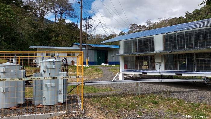 View of parts of the Poas I hydropower plant in Costa Rica, which became a crypto-mining operation 