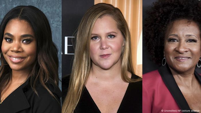 Portraits der US-Schauspielerinnen Regina Hall, Amy Schumer, Wanda Sykes