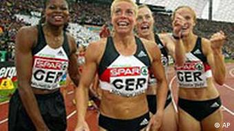 4x400 Meter Staffel der Frauen gewinnt Gold in München