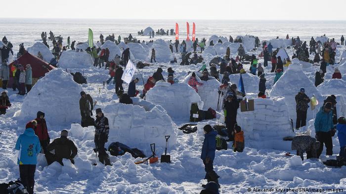 Festival del iglú en Rusia, Novosibirsk.