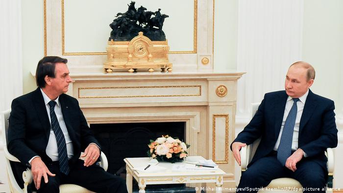 Bolsonaro reuniu-se com Putin em Moscou em 16 de fevereiro