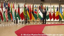 17.02.2022
Illustration picture shows flags of African nations, on stands pictured at the arrival on the first day of an African - European EU summit meeting, Thursday 17 February 2022, at the European Union headquarters in Brussels. PUBLICATIONxNOTxINxBELxFRAxNED NICOLASxMAETERLINCK 10673492 