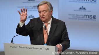 München UN-Generalsekretär Antonio Guterres Münchner Sicherheitskonferenz München UN-Generalsekretär Antonio Guterres Münchner Sicherheitskonferenz