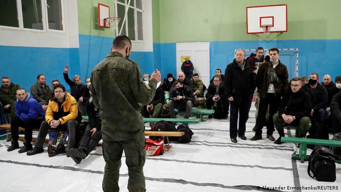 Movilización de reservistas en Donetsk.