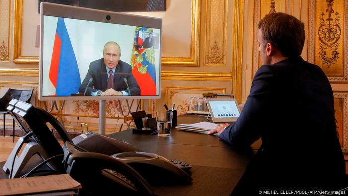 Diálogo virtual entre Macron y Putin