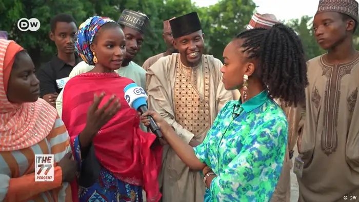 DW's Edith Kimani interviews youth in Kano, Nigeria.