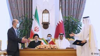 Ebrahim Raisi in Katar Iran