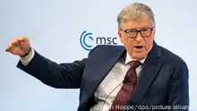 Bill Gates, Unternehmer und Vorsitzender der Bill & Melinda Gates Stiftung, spricht bei der Münchner Sicherheitskonferenz. Die Sicherheitskonferenz findet vom 18. bis zum 20.02.2022 im Hotel Bayerischer Hof statt.